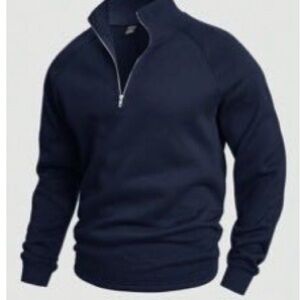 Men's Navy quarter-Zip Sweater